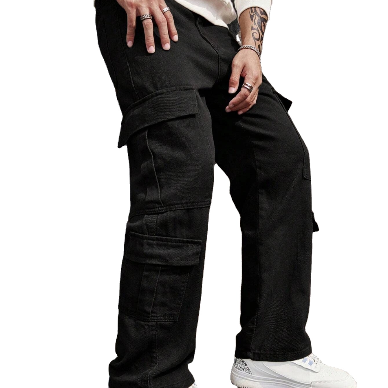 パンツ 8 eight pockets cargo pants OCHENTA Men's Cotton Casual Cargo Work Pants with 8 Pockets
