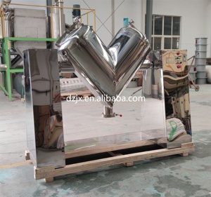 DZJX Industrial 250Kg <span class=keywords><strong>2D</strong></span> polvo V mezclador máquina mezcladora para Dood suplemento alimenticio seco polvo 50Kg V cono licuadora en rueda - Product Image 5