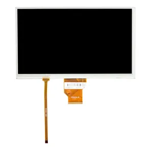 Tela lcd flexível 9 polegadas, com tela touch screen rtp 198x111.69 área ativa