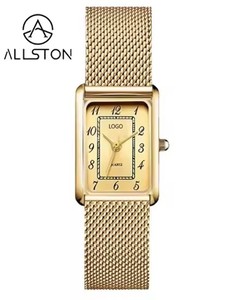 Orologi da <span class=keywords><strong>Donna</strong></span> ALLSTON di Lusso Vintage con Cinturino in Acciaio Inossidabile, Movimento al Quarzo, Quadrante Personalizzabile, Eleganti e Minimalisti - Product Image 1