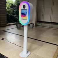 Stasiun Berbagi iPad Berkualitas Tinggi 2024, Kamera Photo Booth untuk Acara Pernikahan, Ring Light Portabel dengan Flight Case