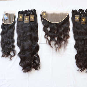 Vendeurs de cheveux vierges non traités Extension de cheveux humains indiens droits en os 100% paquet de cheveux de temple indien brut naturel avec Hd Fro - Product Image 1