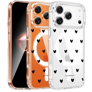 เคสโทรศัพท์มือถือใสแบบแม่เหล็ก Senyork Loving Heart สำหรับ iPhone XS XR 11 12pro 13 14 17Air ดีไซน์ OEM แบบกำหนดเองได้ - Product Image 1