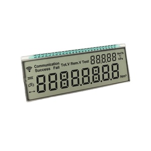 Affichage LCD 7 segments à caractères noirs, réfléchissant positif <span class=keywords><strong>TN</strong></span>, sans rétroéclairage, écran gris, 1/2 mode marche/1/2 mode veille, taille personnalisée pour montage mural - Product Image 1