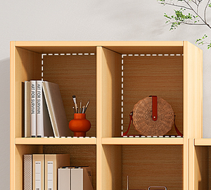 Estantería independiente de <span class=keywords><strong>pared</strong></span> blanca Estantería de madera en forma de L Cubo de librería - Product Image 6