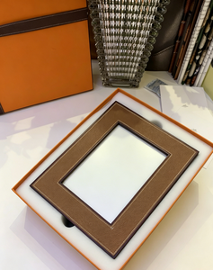 Luxury Grained Leather Photo <b>Frame</b> <b>10x8</b> Inch Multi Color Options Premium Stitched Border Desk Decor - Product Image 2