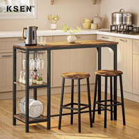 Table et chaises de bar compactes en bois, ensemble bistrot Tavolo E Sedia, table de bar avec 2 tabourets TC0246, vente chaude