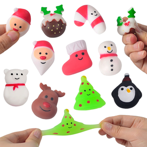 Jouets à presser de Noël de haute qualité, Père Noël Kawaii, mini jouets souples en TPR, cadeaux de fête, jouets anti-stress pour enfants - Product Image 6