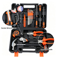 Kit d'outils multifonctions pour la rénovation de la maison, 38 pièces, outils à main robustes pour les petites rénovations et les opérations d'assemblage