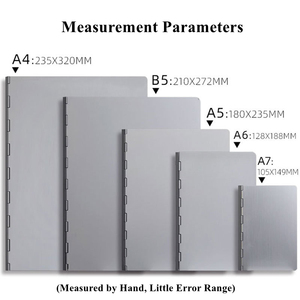 Classeur en aluminium A4 B5 A5 A6 A7 à feuilles mobiles, rechargeable, à anneaux ronds, pour bureau, en métal - Product Image 6