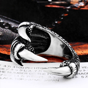 Anillo de acero inoxidable con diseño de garra de dragón para hombre, sortija SS8-556R acero inoxidable, regalo de joyería - Product Image 2