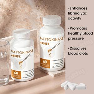 Vitahealthy OEM/ODM Fornecimento de Fábrica de Marca Privada Cápsulas de <span class=keywords><strong>Nattokinase</strong></span> Orgânica Natural Halal 4000FU para Homens e Mulheres - Product Image 6