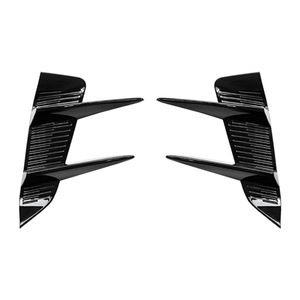 Par de protectores de parachoques delantero MG4 EV de plástico ABS con patrón de fibra de carbono negro brillante para coches MG SAIC - Product Image 1