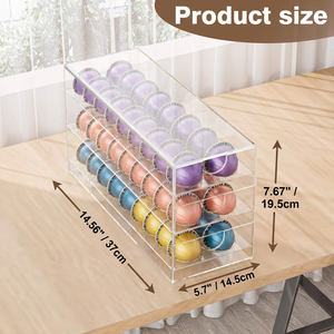 Organizador de Cápsulas de Café Acrílico de 3 Niveles Personalizado para <span class=keywords><strong>Nespresso</strong></span> Vertuo, Soporte para 60 Cápsulas, Cajón de Almacenamiento Transparente para Cápsulas Vertuo - Product Image 2