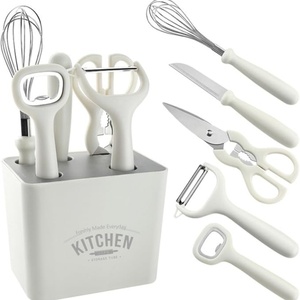 Multi Functional <b>Kitchen</b> Small <b>Tools</b> Set Stainless Steel Peeler Fruit Knife Whisk <b>Kitchen</b> <b>Gadget</b> Set with Storage Holder - Product Image 2