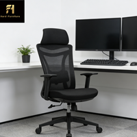 Style industriel noir 360 °   Chaise de direction pivotante moderne, simple et luxueuse pour PDG, patron ou cadre supérieur