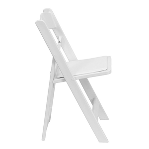 Sedia pieghevole in resina bianca imbottita da giardino per bambini di alta qualità - Product Image 3
