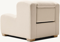 Fauteuil inclinable de luxe, taille généreuse, style parisien moderne, texture de matériau confortable, contour ergonomique, structure ajustable, fabrication artisanale