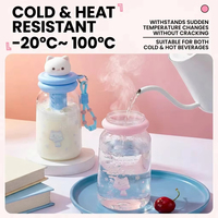 Nouvelle tasse à paille en plastique motif chat de dessin animé, portable, grande capacité, mignonne pour filles, résistante aux chutes, anti-fuite, avec corde de levage