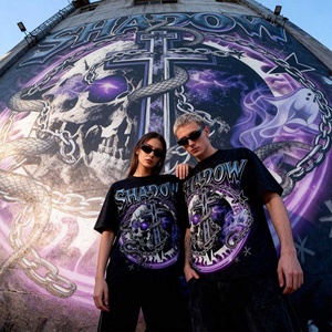 Camiseta Oversize Boxy de Hombre con Estampado Gráfico Streetwear, Estilo Hombro Caído, Lavado Ácido, Impresión DTG, Gran Venta 2026 - Product Image 2