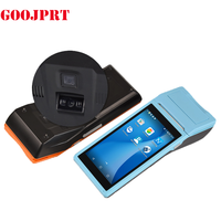 Mini terminal de paiement Android portable intelligent avec imprimante 58 mm pour la livraison de nourriture, prise en charge du 3G et du Wi-Fi