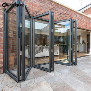 <span class=keywords><strong>Puerta</strong></span> Plegable de Aluminio y Vidrio Templado con Sistema Bi-Fold y <span class=keywords><strong>Mosquitera</strong></span> para Patio, Balcón o Restaurante - Product Image 5