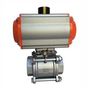 Válvula de bola roscada de acero inoxidable con retorno por resorte OEM IP65, conexión tipo wafer/brida - Product Image 4