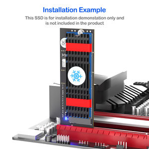 <span class=keywords><strong>M</strong></span>.2 NVMe SSD PCI-E 4X 适配卡 垂直安装扩展卡 雪花散热器 3100MB/s 库存桌面型 - Product Image 6