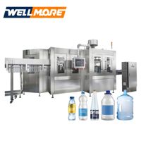 Machine de remplissage automatique 3 en 1 pour bouteilles PET, ligne de lavage, remplissage et bouchage d'eau potable minérale pure, 8000 BPH