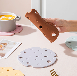Cheese Design Silicone <b>Trivet</b> Mat for Hot Dishes, Cup Coaster for Kitchen Potholders, Pot Pan Protectors - Product Image 4