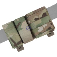 Ensemble de pochettes tactiques MOLLE camouflage de haute qualité à dégagement rapide pour chargeurs doubles 9 mm, pour gilet de poitrine et entraînement extérieur