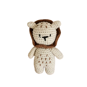 Crochet personnalisé Amigurumi Lion jouet fil doux Mini Lion hochet et PP coton couette éducatif bébé peluche cadeau - Product Image 6