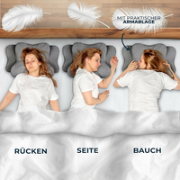 Oreiller ergonomique en mousse à mémoire de forme pour le cou, avec logo personnalisé, pour soulager les douleurs cervicales, idéal pour les dormeurs sur le côté