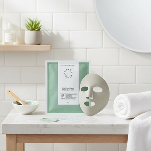 แผ่นมาส์กหน้าเก้าชิ้น1EA แผ่นมาส์กหน้าดินเหนียวสีเขียวกระชับรูขุมขน - Product Image 3