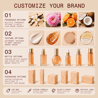 Aceite Corporal Personalizado con Brillo para Mujer, Hidratante, Aclarante, Bronceador, Nutritivo, OEM ODM, Iluminador, con SPF, Certificado para el Cuidado de la Piel