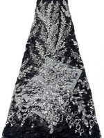 Nouveau design coloré dentelle perlée paillettes tulle perles décoration tissu en gros par la cour