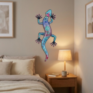 Decoración de Pared Metálica de Estilo <span class=keywords><strong>Moderno</strong></span> de Mediados de Siglo, con Diseño de Gecko en Color Personalizado, Resistente, para Reducción de Ruido en Restaurantes y Cafés - Product Image 3