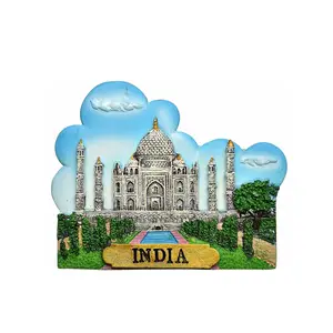 Polyresin/reçine buzdolabı mıknatısı hatıra Taj Mahal buzdolabı mıknatısları çok renkli Polyresin buzdolabı