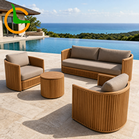 Tables d'appoint de patio d'hôtel en teck massif de qualité supérieure au design moderne