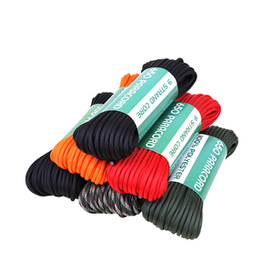 Cuerda paracord de poliéster para acampada y <span class=keywords><strong>escalada</strong></span>, cuerda negra de moda de 4mm y 9 núcleos para exteriores - Product Image 2