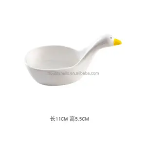 Personalizado Swan-flavored prato cerâmico gravado molho de soja tempero borboleta vinagre mergulhando prato