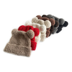 <span class=keywords><strong>Bonnet</strong></span> personnalisé en polaire douce et moelleuse avec oreilles d'ours mignonnes, chaud et confortable pour adulte, idéal pour l'automne, l'hiver, les voyages en extérieur et le quotidien – Chapeaux d'hiver - Product Image 3