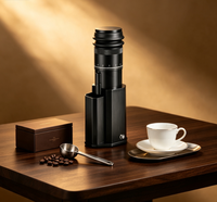 Moulin à café électrique portable en acier inoxydable pour camping, réglage de mouture ajustable, meule conique, capacité 25g, mini-machine