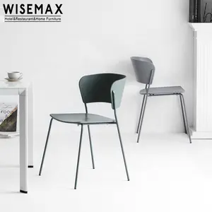 WISEMAX meubles chaise de salle à manger moderne en plastique coloré chaise de haute qualité chaise en plastique pour bureau commercial chaise industrielle