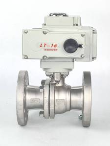 Actuador de acero inoxidable CF8 de 2 pulgadas DN50, 220v 110v 24v, válvula de bola motorizada con brida para control de agua, aceite y gas - Product Image 3