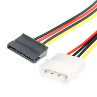 Cable adaptador de 15 pines SATA a 4 pines Molex con chaqueta de PVC Solución de conversión de energía estable para computadoras