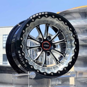 Jantes forgées <span class=keywords><strong>Beadlock</strong></span> noires de <span class=keywords><strong>15</strong></span>, 17 et 18 <span class=keywords><strong>pouces</strong></span>, 5x114.3, 5x112, 5x120, pour course de dragster, compatibles Mustang, GTR, BMW M3 G80, M4, Corvette - Product Image 2