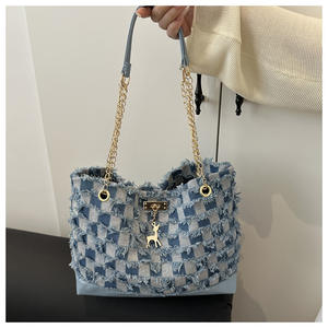 Bolso de mano a cuadros de moda para mujer, novedad de verano, bolso de hombro de gran capacidad, bolso para axilas - Product Image 1