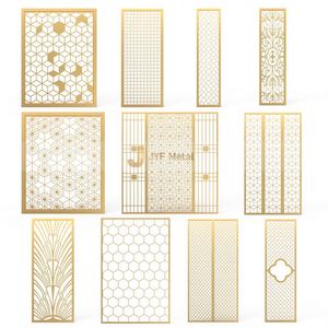 EX359 Modern Style Foldable Laser Cut Stainless Steel <b>Partition</b> <b>Screen</b> for Room Divider Applications with Artistic Theme Design - Product Image 5