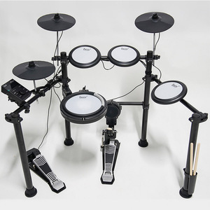 <span class=keywords><strong>Batterie</strong></span> électronique d'usine en gros avec 4 pads en maille silencieux, pédales, trône, <span class=keywords><strong>casque</strong></span>, baguettes, kit de <span class=keywords><strong>batterie</strong></span> électronique <span class=keywords><strong>pour</strong></span> débutant - Product Image 5